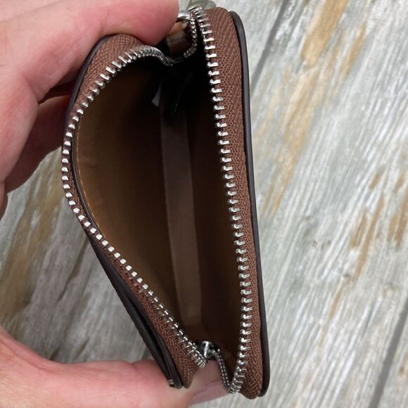 COACH Limited Zip Card Case In Signature Canvas Banana Print Wallet Bag Purse - Picture 6 of 8